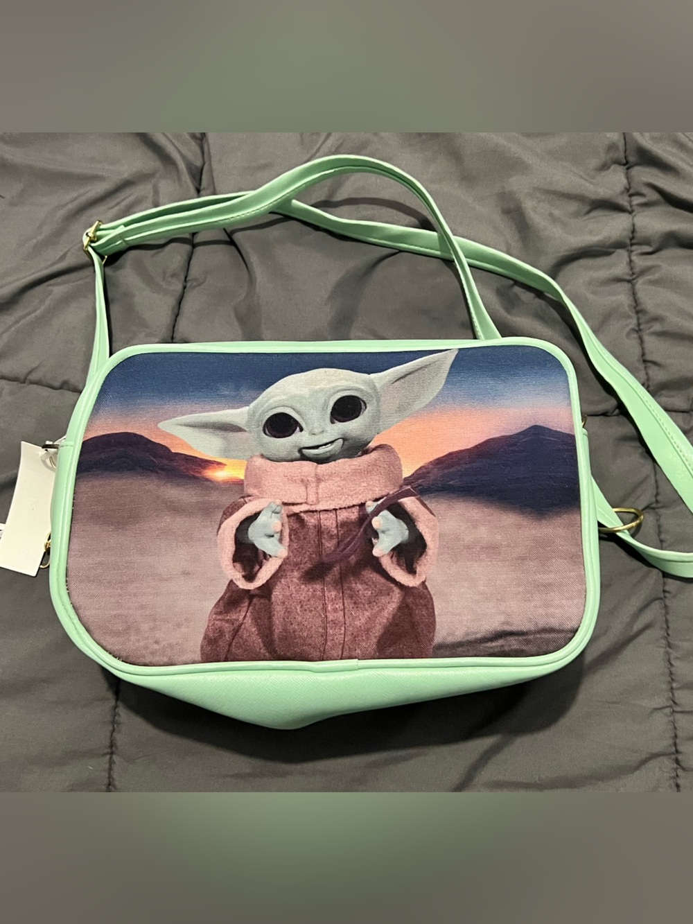 Baby Yoda Mint Green Crossbody Bag